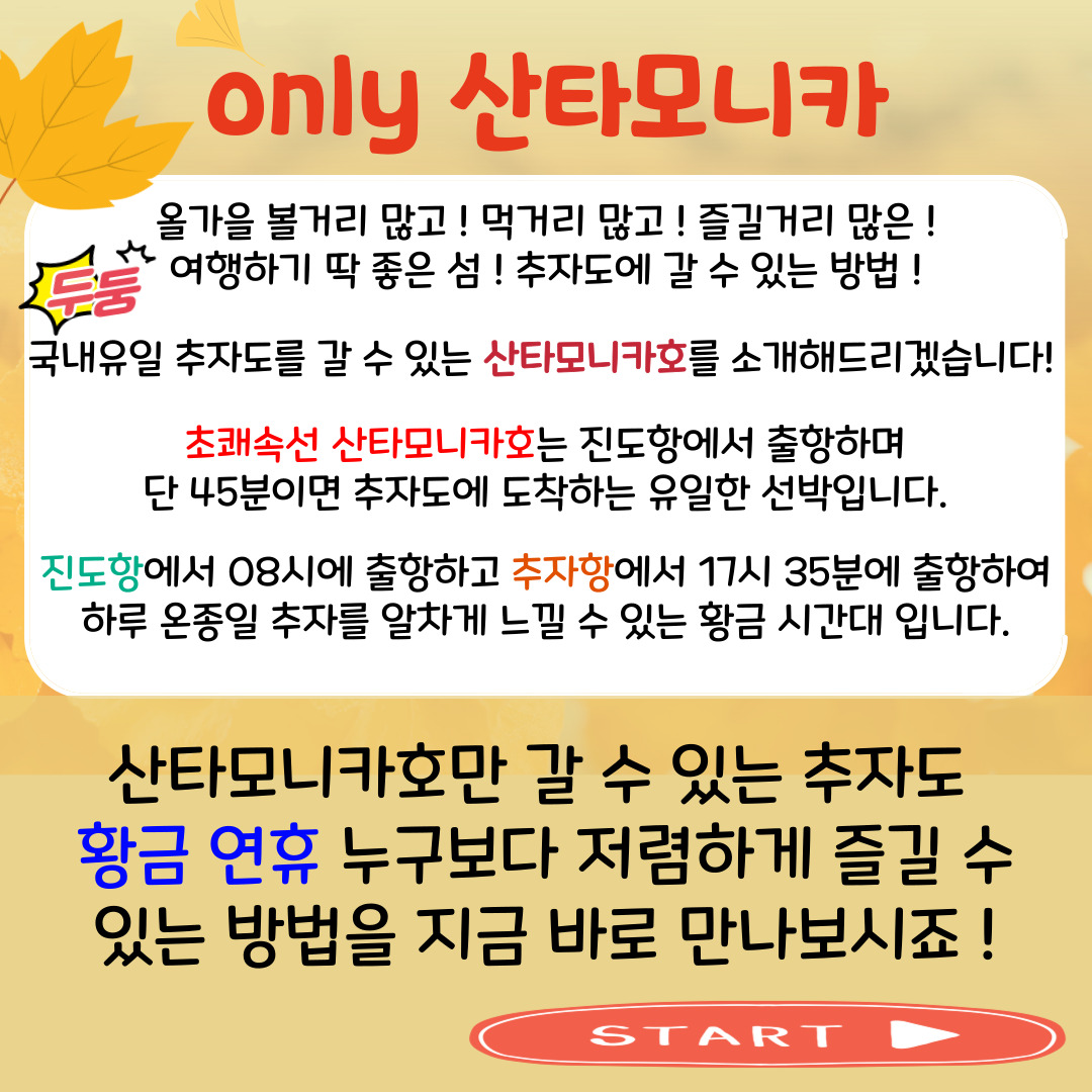 추추투어(추자도에서 추억만들기)