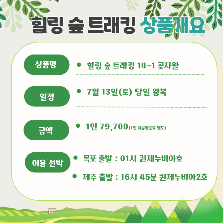 7월 13일 힐링숲트래킹