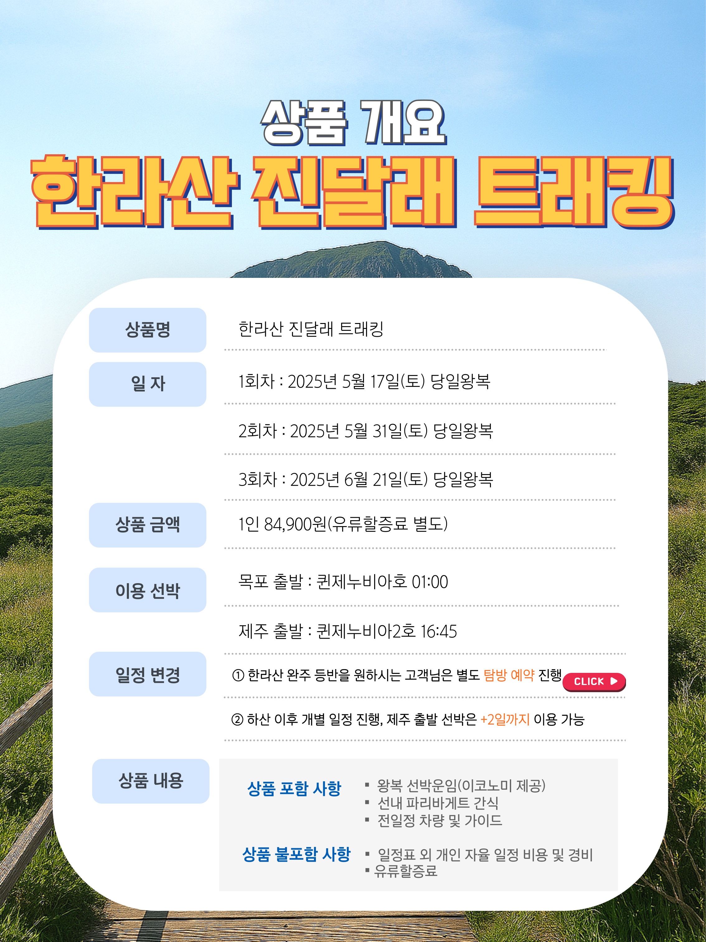 한라산 진달래 트래킹