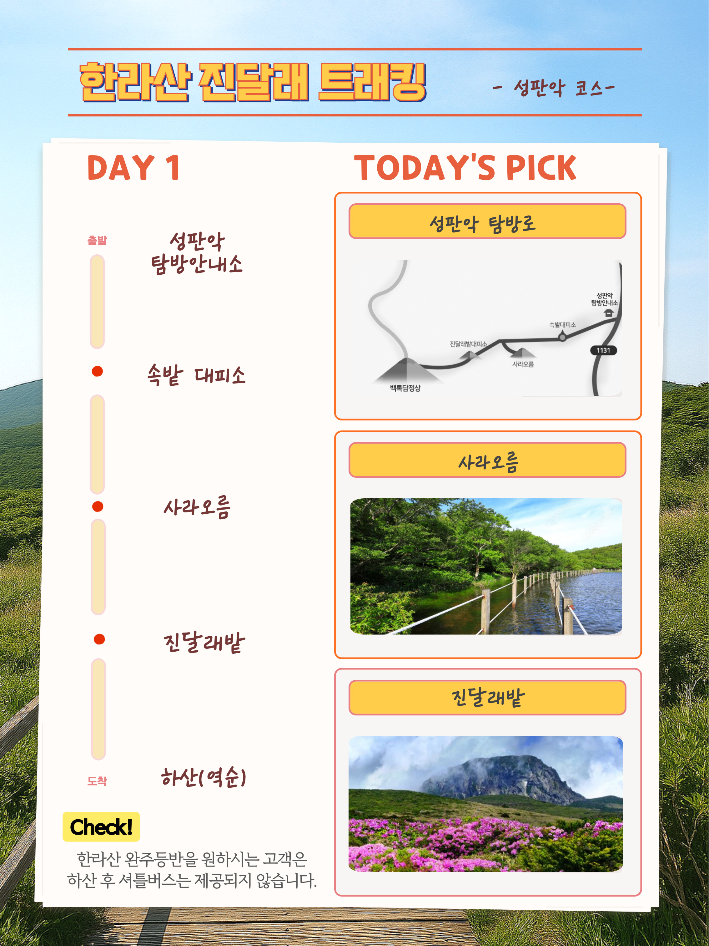 한라산 진달래 트래킹