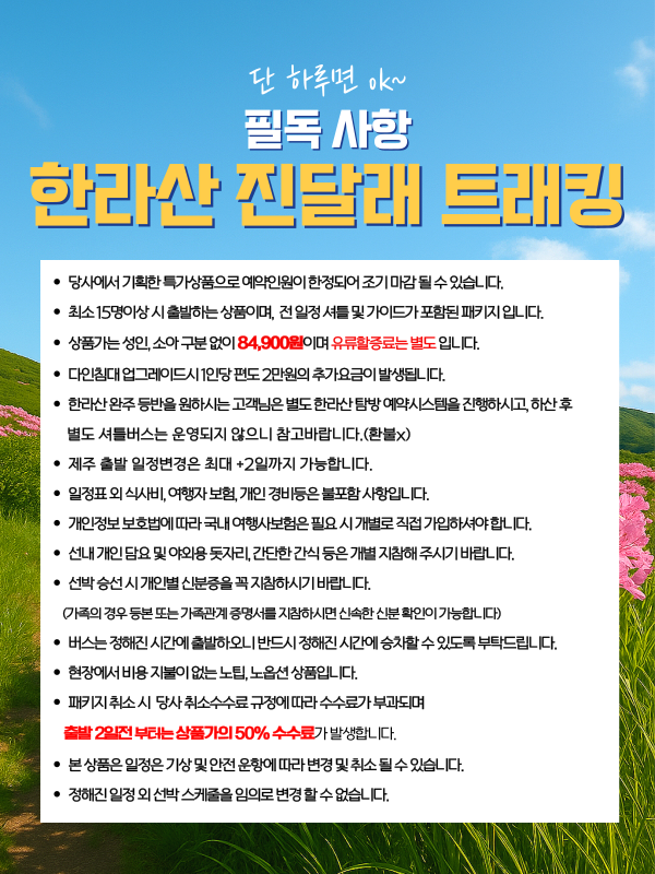 한라산 진달래 트래킹